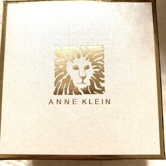 Anne Klein Pin Flower Cart Crystal & Enamel Gold Plate NIB Green White Pink M367 - Picture 3 of 6